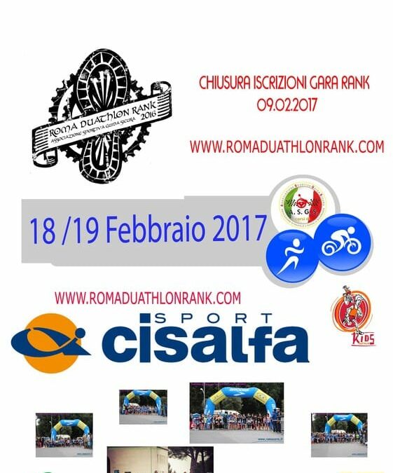 Roma Duathlon Rank – Roma 19 febbraio 2017