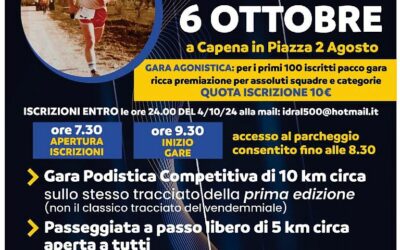 Memorial Enrico Chiarelli – Capena (Rm) 6 ottobre 2024