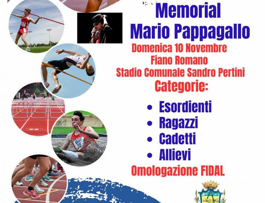 Memorial Mario Pappagallo – Fiano Romano (Rm) 10 novembre 2024