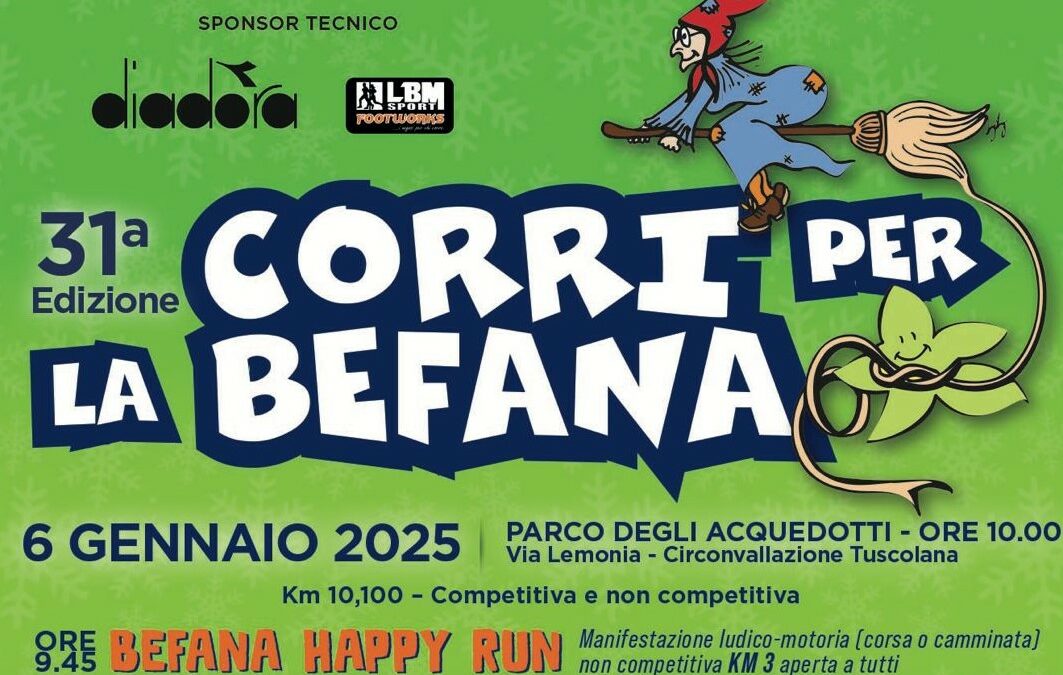 Corri per la befana – Roma 6 gennaio 2025